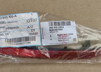 3G0945105A VW PASSAT odblask zderzaka tylnego lewy zew.