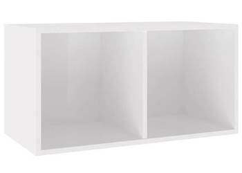 Szafka na płyty winylowe biel na wysoki połysk 71x34x36 cm WM-800123
