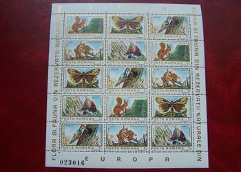 Rumunia 1983 MNH Fauna Ptaki Zwierzęta Motyle  a