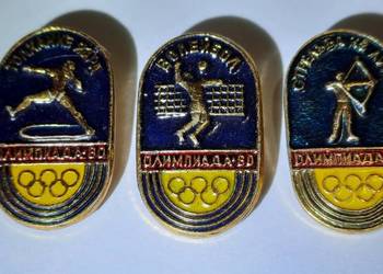 odznaki 3 szt. Olimpiada Moskwa 1980 Rosja ZSRR (1)