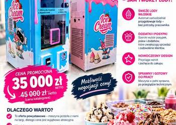 Automat vendingowy do lodów włoskich - samoobsługowy