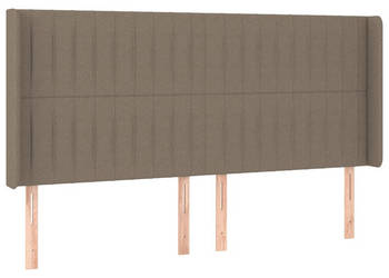 Zagłówek uszak kolor taupe 163x16x118/128 cm tkanina WM-3119828
