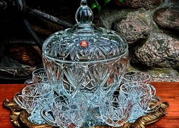 Duża bola do ponczu 6 x kubek Walther Glass