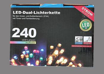 Lampki choinkowe podwójne łańcuchy świetlne LED z 240 diodami