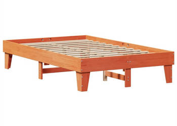 Rama łóżka bez materaca woskowy brąz lita sosna 120x200 cm WM-855360