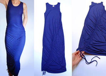 Object, 38 (M), nowa skandynawska sukienka maxi, bawełna