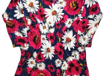 7277. MEST FASHION - śliczna bawełna kwiaty 56/58 (XXXL).