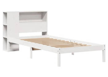 Łóżko z regałem bez materaca białe sosnowe 75x190 cm WM-3321560
