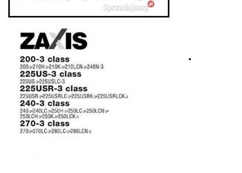 HITACHI ZAXIS 200-3 210H-3 210K-3 katalog części PL