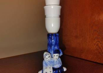 Lampa porcelanowa Holandia 1940 – oryginał vintage