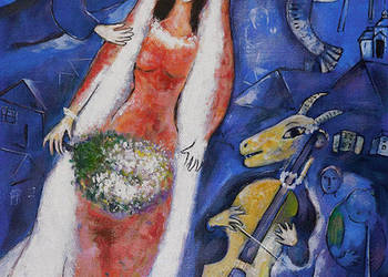 Obraz olejny ręcznie malowany Panna Młoda - Marc Chagall