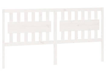 Wezgłowie łóżka białe 1855x4x100 cm lite drewno sosnowe WM-818586