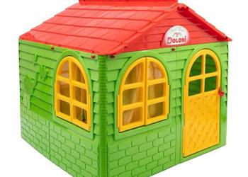 domek dla dzieci Doloni 129×129 cm - czerwono/zielony