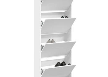 Szafka na buty biała 60x21x1635 cm materiał drewnopochodny WM-839903