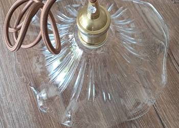 nowa szklana lampa w stylu vintage średnica klosza 24 cm, długość kabla 90