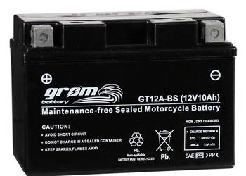 Akumulator 9.5Ah 180A L+ motocyklowy GROMA-BS 12V
