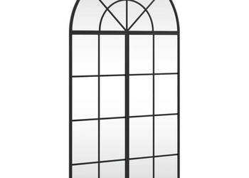 Lustro ścienne czarne 60x110 cm zakończone łukiem żelazo WM-3200606