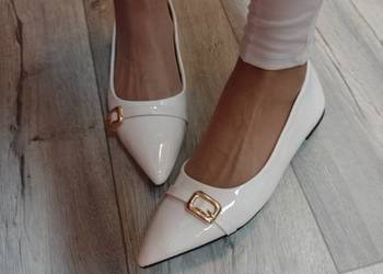 (41/42) Kremowe baleriny wieczorowe, NOWE