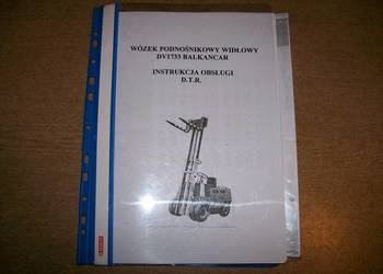 D.T.R. z katalogiem części wózka widłowego DV1733 Balkancar
