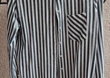 Damska koszula tunika Zara rozmiar 42 bawełna czarno białe paski stan ideal