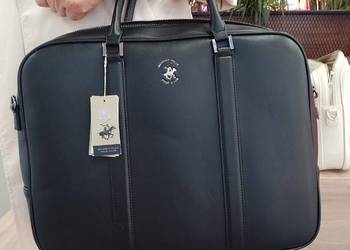 Beverly Hills Polo Club/ Czarna teczka Biznesowa, Torba na laptopa, Nowa