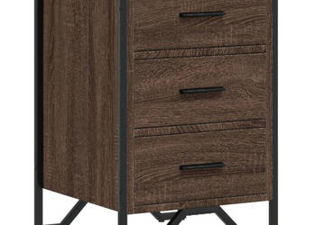 Szafka nocna brązowy dąb 40x41x60 cm materiał drewnopochodny WM-848528