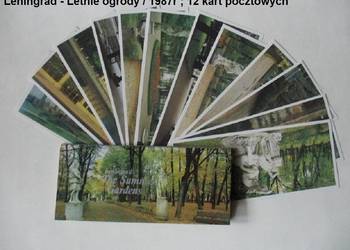 Leningrad - Letnie Ogrody  1987r / 12 kart / ZSRR/ pocztówki