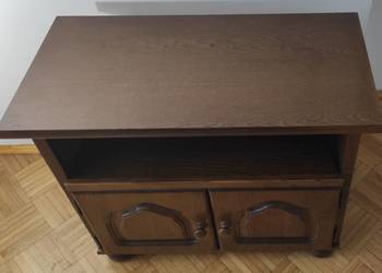 Komoda 80x40x66,5 cm drzwiczki ciemny dąb styl meble holenderskie vintage