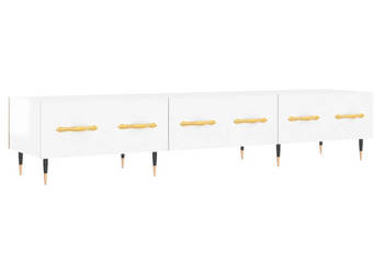 Szafka pod TV wysoki połysk biała 150x36x30 cm WM-829134
