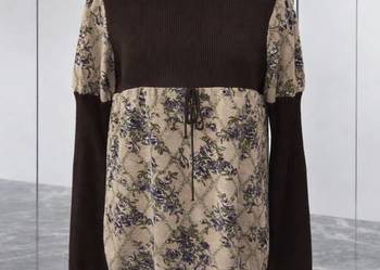 Golf bluzka z kwiatkami S/M