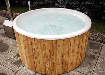 BALII Z JACUZZI 6os całoroczne, wanna spa, Piec 28kW INOX