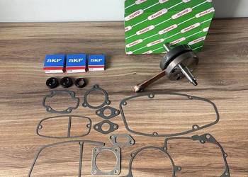 NOWY KOMPLETNY WAŁ KORBOWY DUELLS ŁOŻYSKA USZCZELKI WSK 175 SHL M17