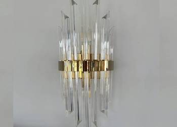 Kinkiet LUCY Kryształowy Złoty Lampa Ścienna Designerska Glamour Kinkiet LUCY Kryształowy Złoty Lampa Ścienna Designerska Glamour