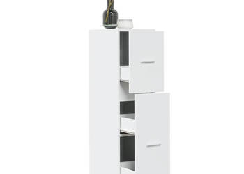 Szafka apteczna biała 30x41x118 cm materiał drewnopochodny WM-855160