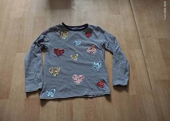 Bluzka bluzeczka t-shirt koszulka Mini Boden - paski, serca, serduszka