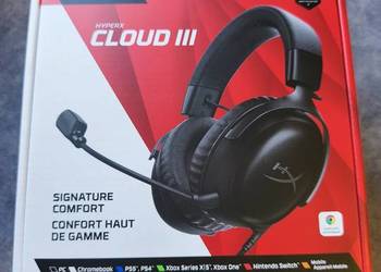 Nowe słuchawki Gamingowe HyperX Cloud III Czarne (727A8AA)