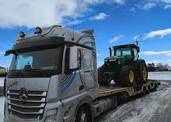 TRANSPORT NISKOPODWOZIOWY MASZYNY PRZEMYSŁOWE BUDOWLANE  ROLNICZE LAWETA