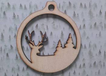 bombka sklejka 10 cm decoupage scrapbooking mod15