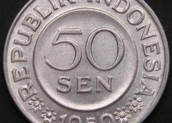 Indonezja  50 sen 1959 - stan menniczy -