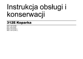 CATERPILLAR 312E  koparka gąsienicowa Instrukcja obsługi DTR
