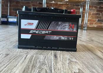 Akumulator 74Ah 670A SPECBAT  EN PRAWY PLUS wysoki