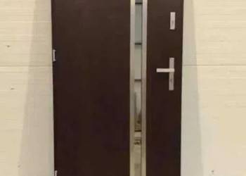 Drzwi zewnętrzne stalowe wenge ocieplone 80 i 90 prawe lub lewe