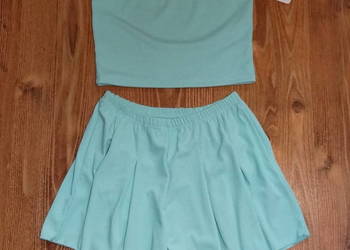 Komplet top +spódnico-spodenki prążek r.152, 12lat