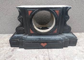 S113 Obudowa marmur starego zegara kominkowego niekompletna