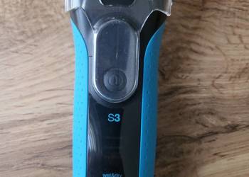 Golarka elektryczna, trymer, maszynka BRAUN S3 3040s wet dry, niebieska