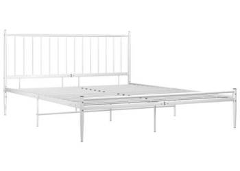 vidaXL Rama łóżka, biała, metalowa(SKU:325028)