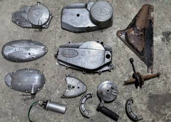 JAWA 350 części silnika dekle wał rolgaz wsk b1 boczek