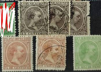 Hiszpania 1889 Filipiny 1894 i Puerto Rico 1895r