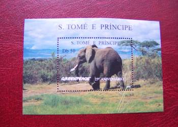 Wyspy Św. Tomasza 1996 MNH Fauna Zwierzęta Słonie Greenpeace