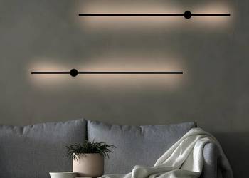 Kinkiet liniowy Polonez 800 (80cm) czarny - lampa ścienna LED